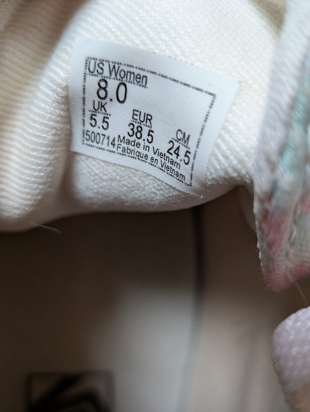 VANS Classic Canvas Sneakers with Gum Rubber Soles - White - Picture 4 of 5